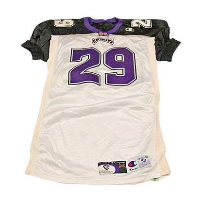 Quincey Coleman Chicago Enforcers 2001 Game Used Away Jersey Size 50 +2