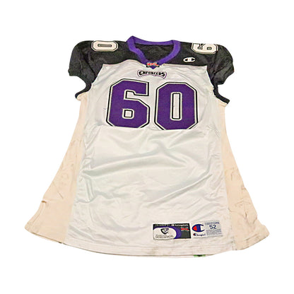 Tony Ramirez Chicago Enforcers 2001 Game Used Away Jersey Size 52 +2 Linemen Cut