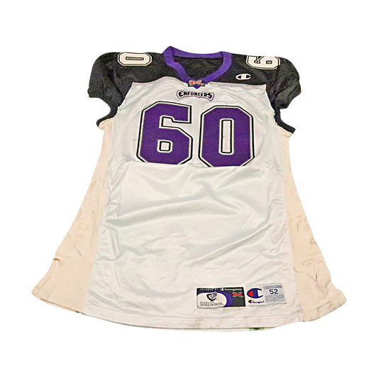 Tony Ramirez Chicago Enforcers 2001 Game Used Away Jersey Size 52 +2 Linemen Cut