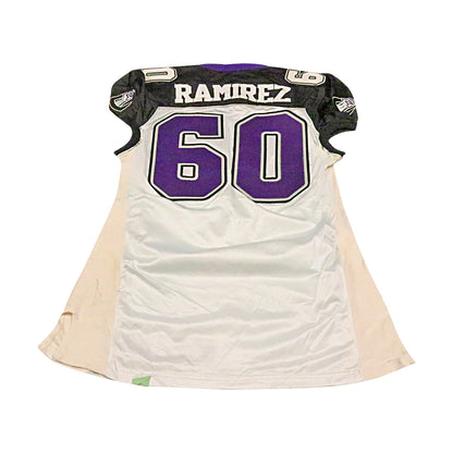 Tony Ramirez Chicago Enforcers 2001 Game Used Away Jersey Size 52 +2 Linemen Cut