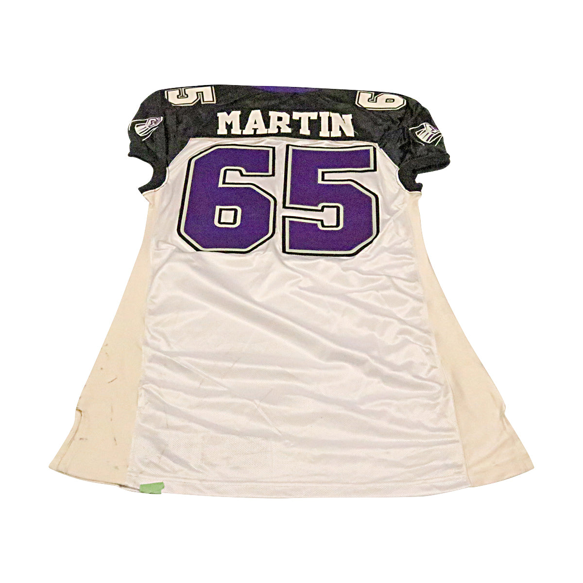 Martin Chicago Enforcers 2001 Game Used Away Jersey Size 54 +2 Linemen Cut
