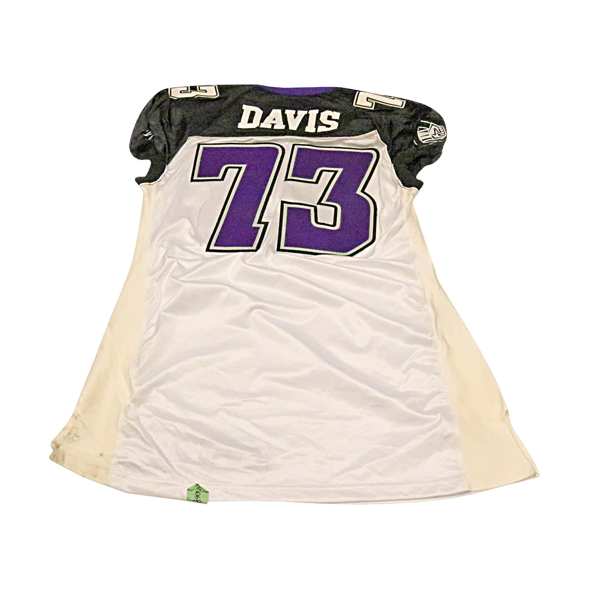 Ike Davis Chicago Enforcers 2001 Game Used Away Jersey Size 56 +2 Linemen Cut