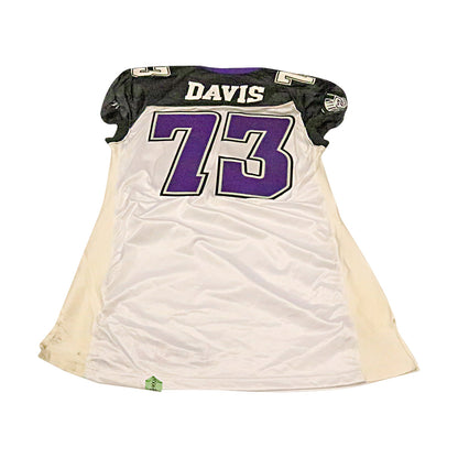 Ike Davis Chicago Enforcers 2001 Game Used Away Jersey Size 56 +2 Linemen Cut
