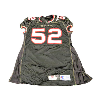 Aaron Graham Las Vegas Outlaws 2001 Game Used Home Jersey Size 54 +2 Linemen Cut