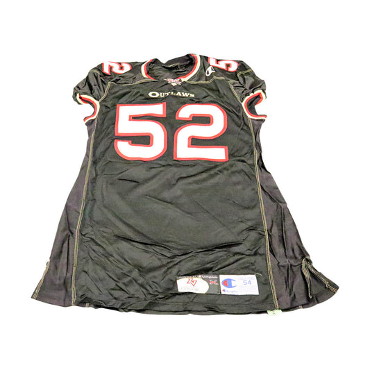 Aaron Graham Las Vegas Outlaws 2001 Game Used Home Jersey Size 54 +2 Linemen Cut