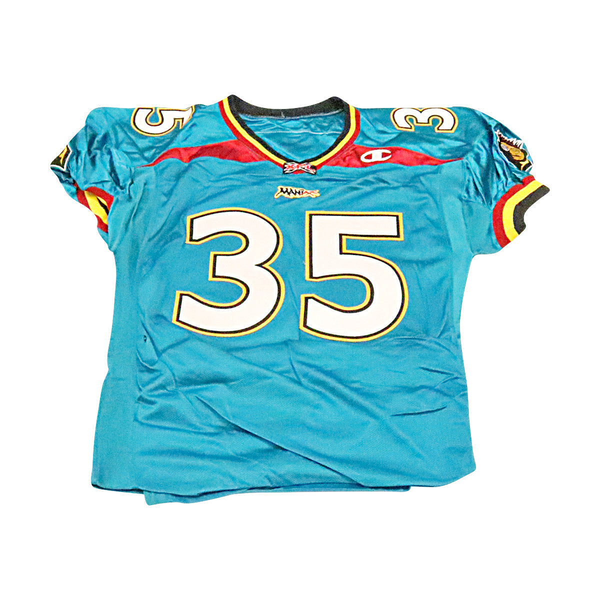 Tyrone Bell Memphis Maniax 2001 Game Used Home Jersey Size 48 Hemmed