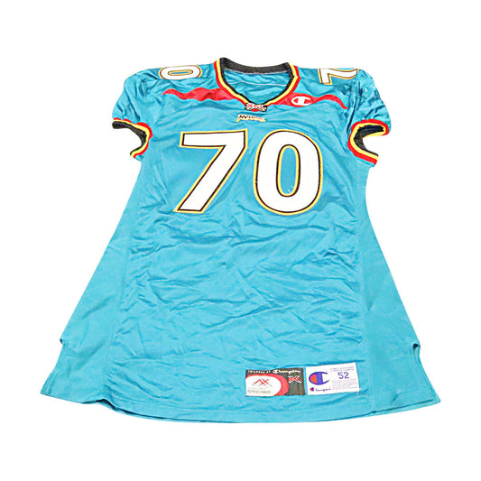 Jesse James Memphis Maniax 2001 Game Used Home Jersey Size 52 +2 Linemen Cut