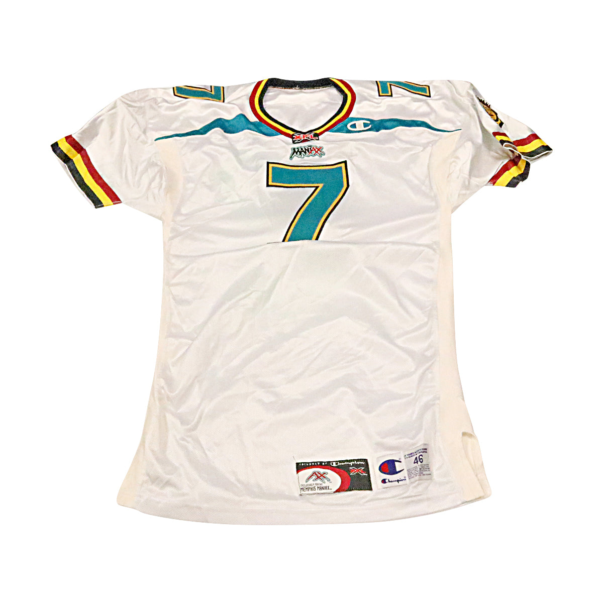 Jeff Hall Memphis Maniax 2001 Game Used Away Jersey Size 46 +2