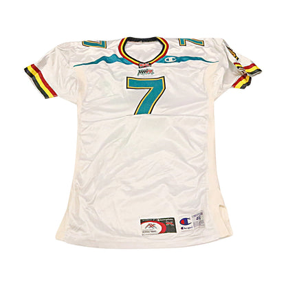 Jeff Hall Memphis Maniax 2001 Game Used Away Jersey Size 46 +2