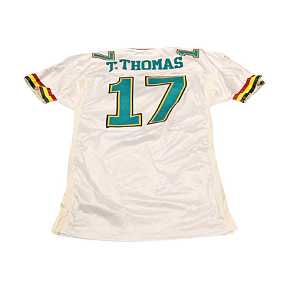 Tre Thomas Memphis Maniax 2001 Game Used Away Jersey Size 52 +2