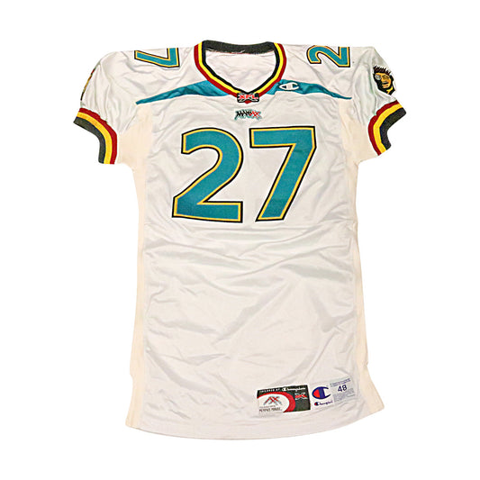 Rico Clark Memphis Maniax 2001 Game Used Away Jersey Size 48 +2