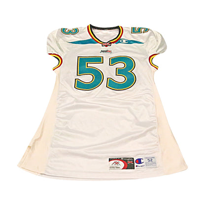Tramont Lawless Memphis Maniax 2001 Game Used Away Jersey Size 52 +2 Linemen Cut