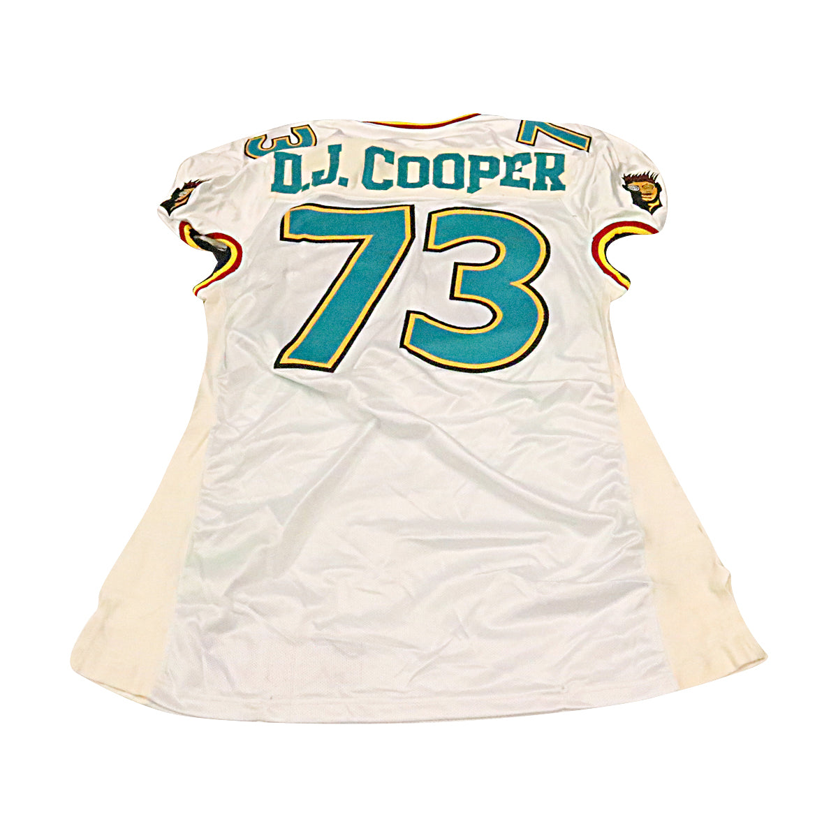 D.J. Cooper Memphis Maniax 2001 Game Used Away Jersey Size 56 +2