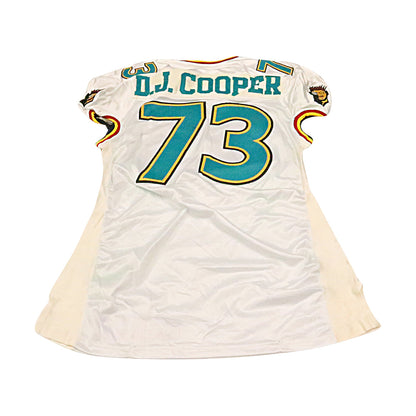 D.J. Cooper Memphis Maniax 2001 Game Used Away Jersey Size 56 +2