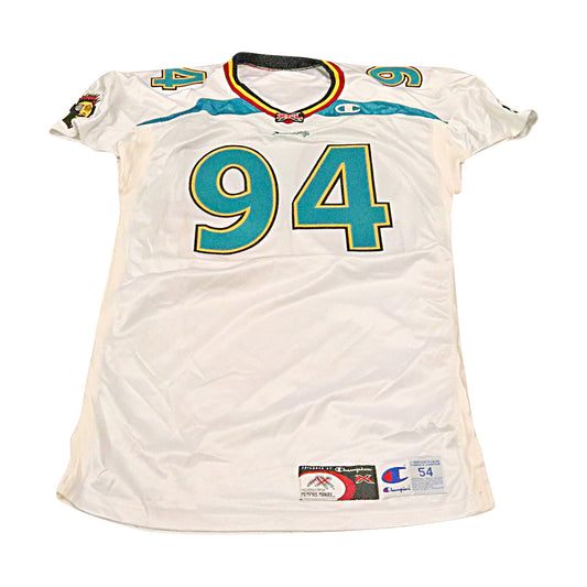 Patrick Sapp Memphis Maniax 2001 Game Used Away Jersey Size 54 +2