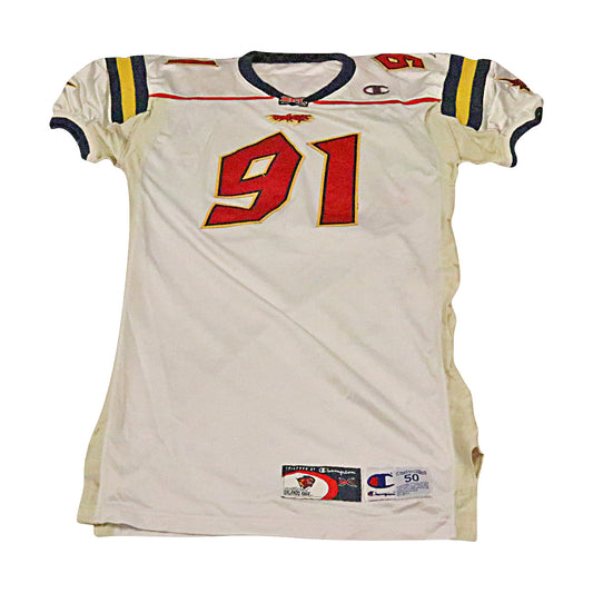 Sedrick Clark Orlando Rage 2001 Game Used Away Jersey Size 50 +2