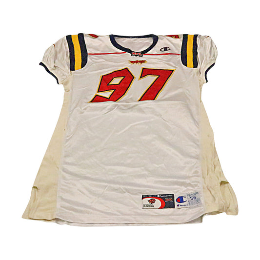 Mark Campbell Orlando Rage 2001 Game Used Away Jersey Size 56 +2