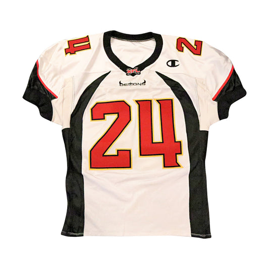 Dwayne Harper San Francisco Demons 2001 Game Used Away Jersey Size 48 Hemmed