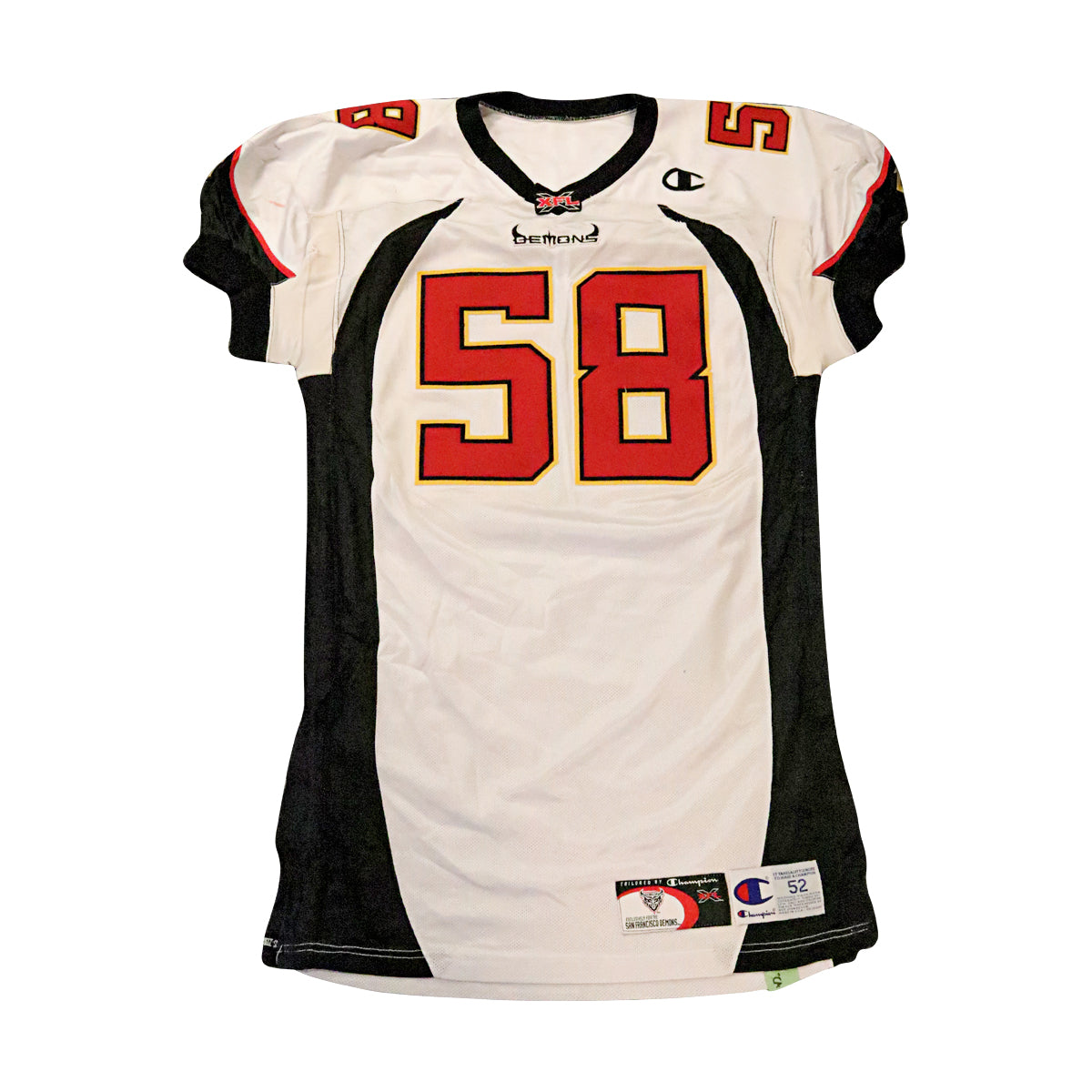 Dave Thomas San Francisco Demons 2001 Game Used Away Jersey Size 52 +2