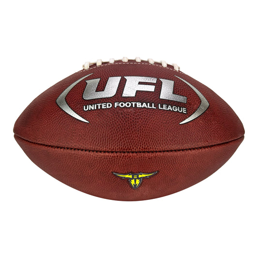 San Antonio Brahmas Official UFL Game Football In Brown - Front View