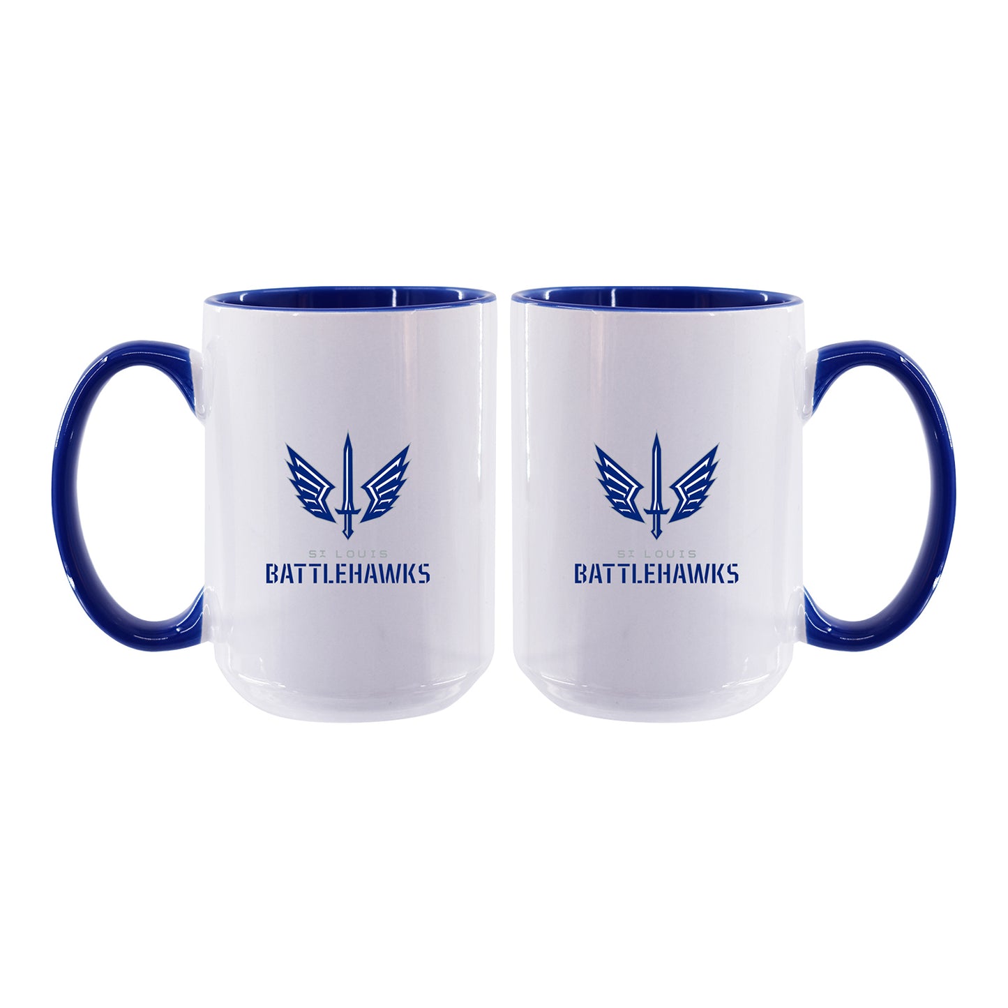 St. Louis Battlehawks 15 oz Coffee Mug In White - Front View