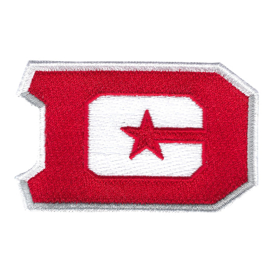 D.C. Defenders Primary Logo Patch In Red & White - Front View