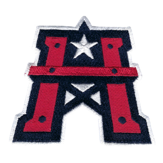 Houston Roughnecks Primary Logo Patch In Navy & Red - Front View