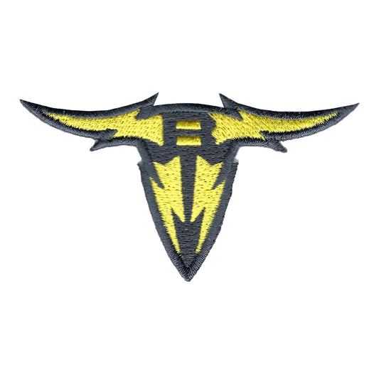 San Antonio Brahmas Primary Logo Patch In Grey & Yellow - Front View