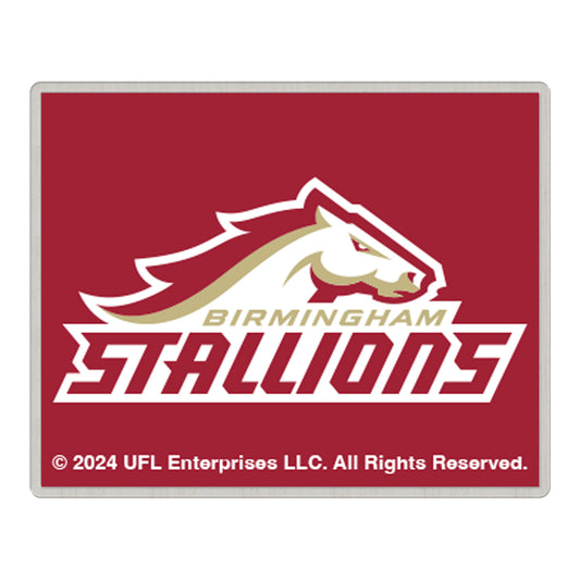 Birmingham Stallions Hatpin In Red - Front View