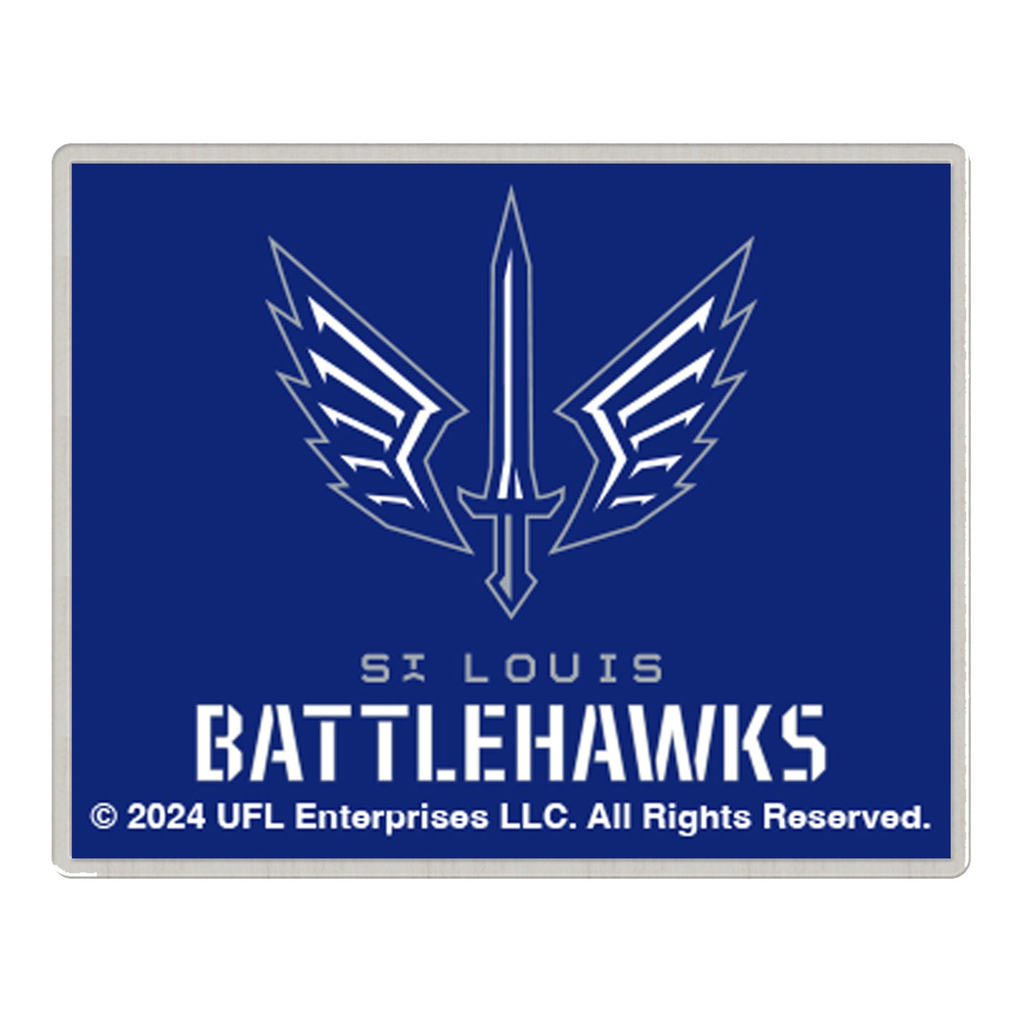 St. Louis Battlehawks Hatpin In Blue - Front View