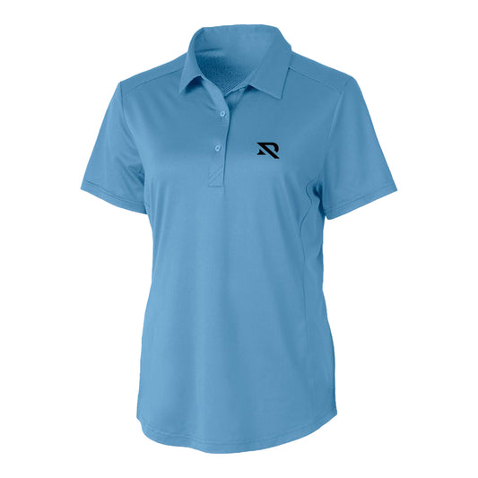 Arlington Renegades Cutter & Buck Prospect Textured Stretch Women's Polo In Blue - Front View