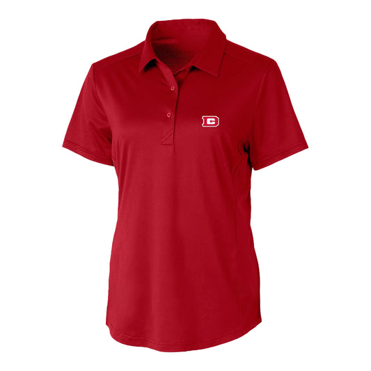 D.C. Defenders Cutter & Buck Prospect Textured Stretch Women's Polo In Red - Front View