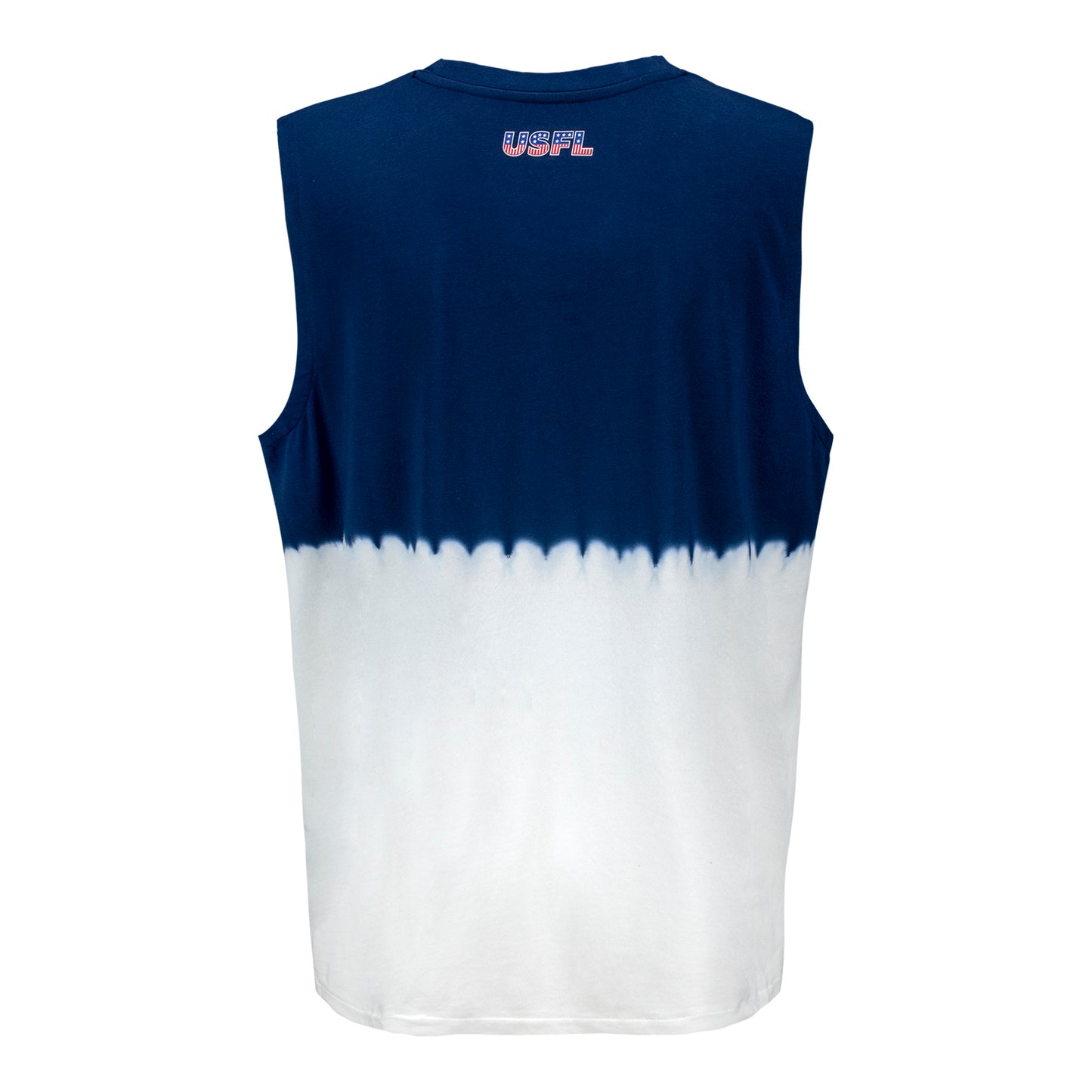 Women's MSX by Michael Strahan Memphis Showboats Tank Top In Navy & White - Back View
