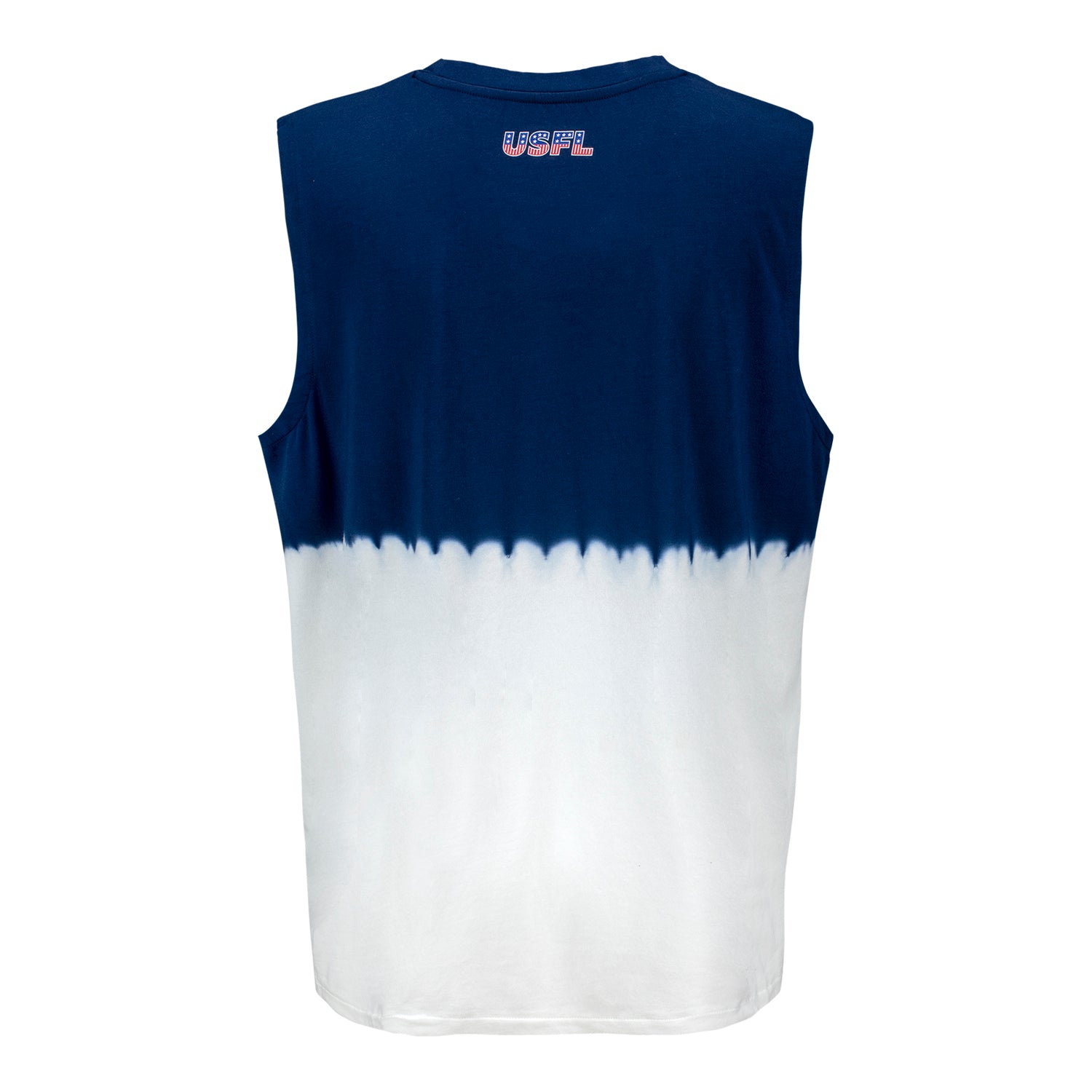 Women's MSX by Michael Strahan Memphis Showboats Tank Top In Navy & White - Back View