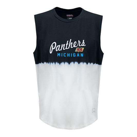 Women's MSX by Michael Strahan Michigan Panthers Tank Top In Navy & White - Front View