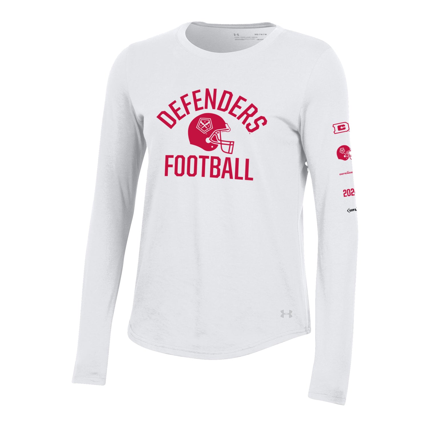Under Armour D.C. Defenders Women's Long Sleeve T-Shirt In White - Front View