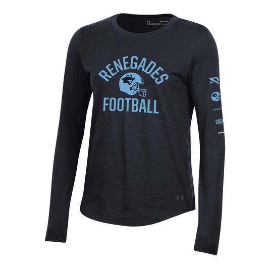 Under Armour Arlington Renegades Women's Long Sleeve T-Shirt In Black - Front View