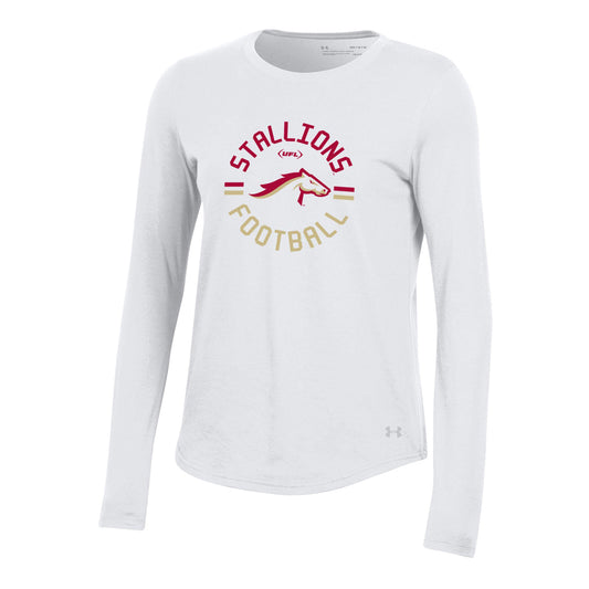 Under Armour Birmingham Stallions Women's Long Sleeve Performance T-Shirt - Front View