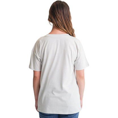 Michigan Panthers Lusso Women's Oversized T-Shirt In Grey - Back View