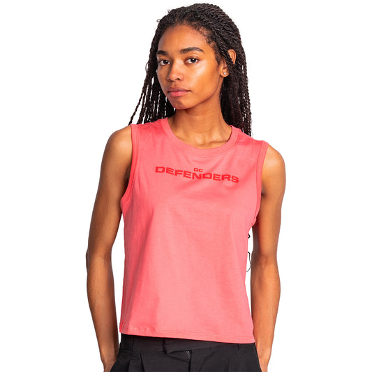 D.C. Defenders Lusso Women's Oversized Tank In Red - Front View