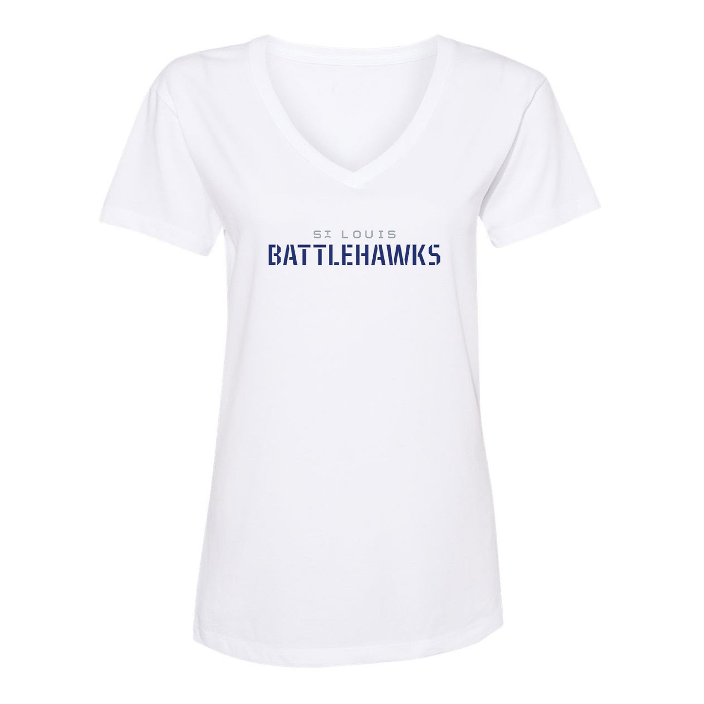 St. Louis Battlehawks Ladies T-Shirt In White - Front View