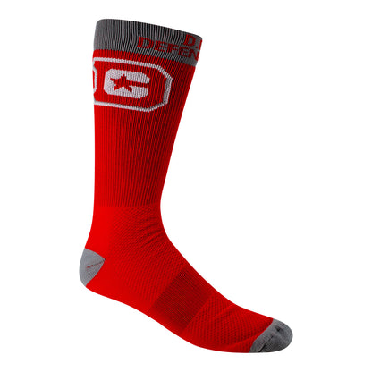 D.C. Defenders Stzy Socks In Red & Grey - Front Right View