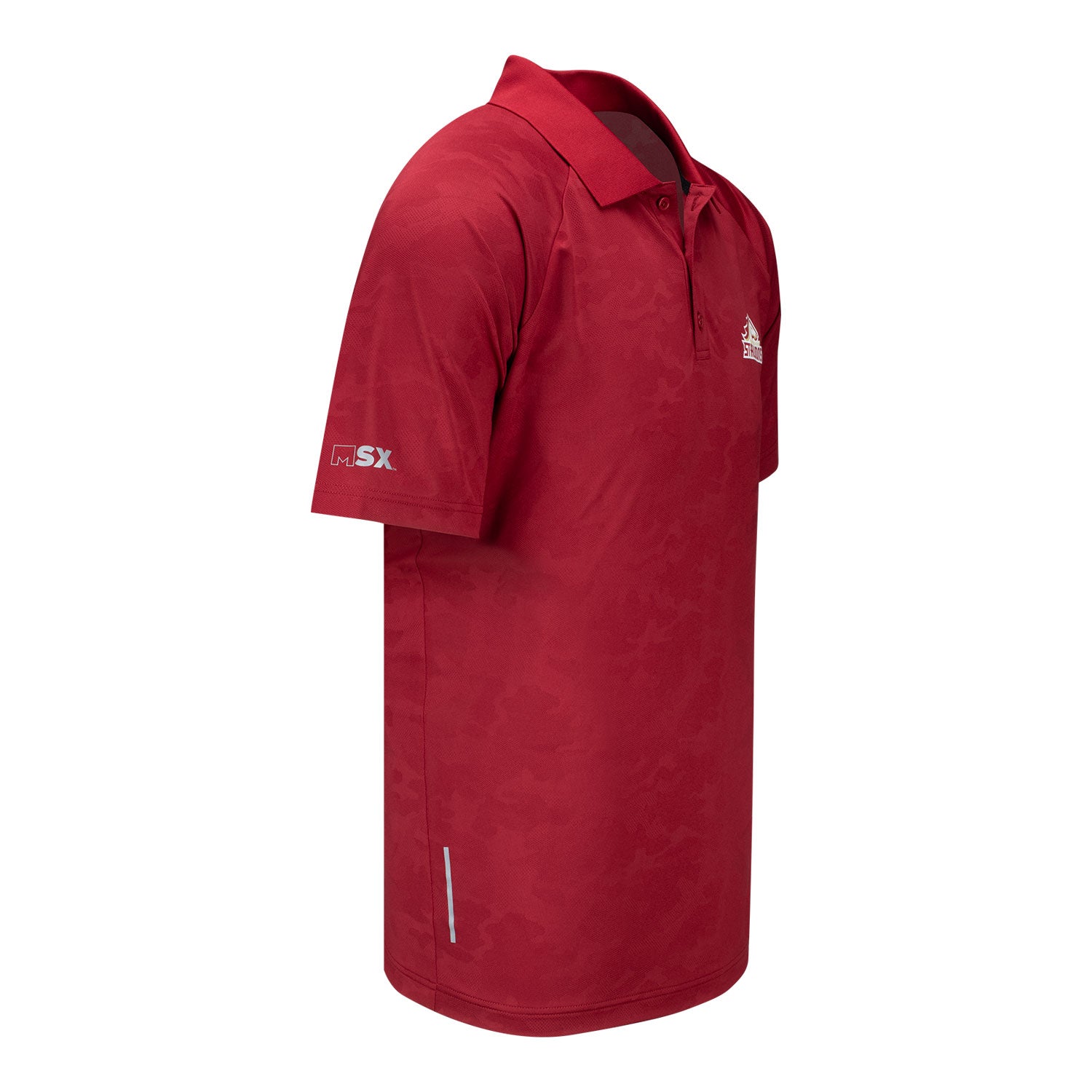 Birmingham Stallions Golf Polo In Red - Side View