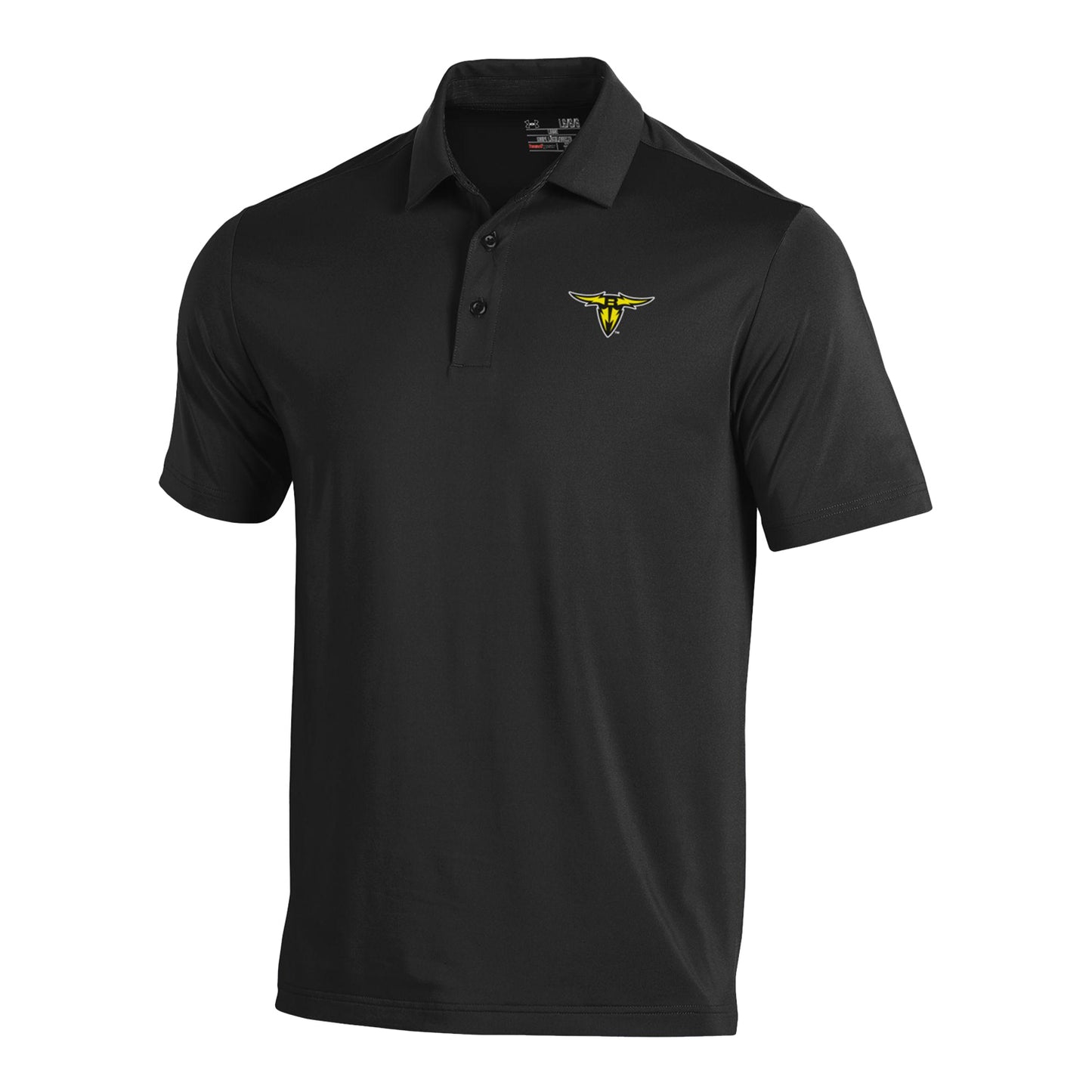 San Antonio Brahmas Men's Golf Polo In Black - Front View