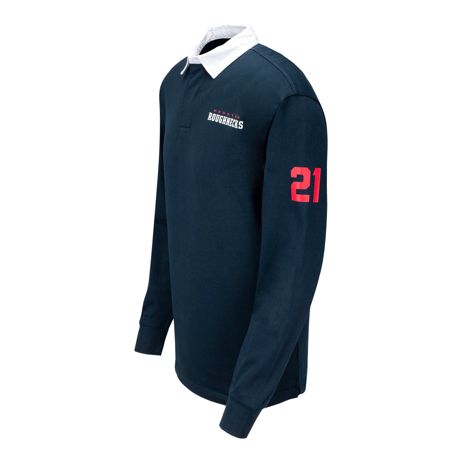 Houston Roughnecks Rugby Polo In Blue - Left Side View