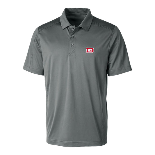 D.C. Defenders Cutter & Buck Prospect Textured Stretch Polo In Grey - Front View
