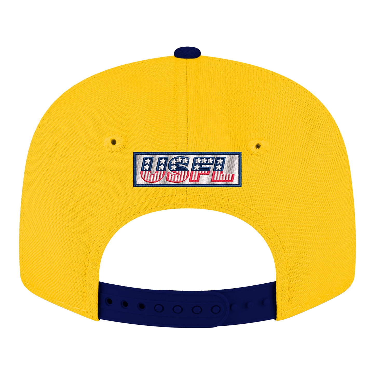 New Era Memphis Showboats Low Profile 950 Snapback Hat In Yellow - Back View