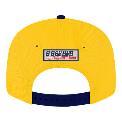 New Era Memphis Showboats Low Profile 950 Snapback Hat In Yellow - Back View
