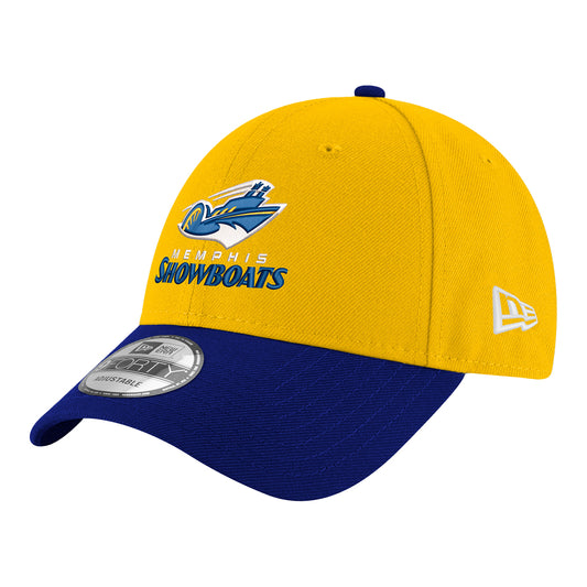 New Era Memphis Showboats 940 Stretch Snap Hat In Yellow - Front Left View