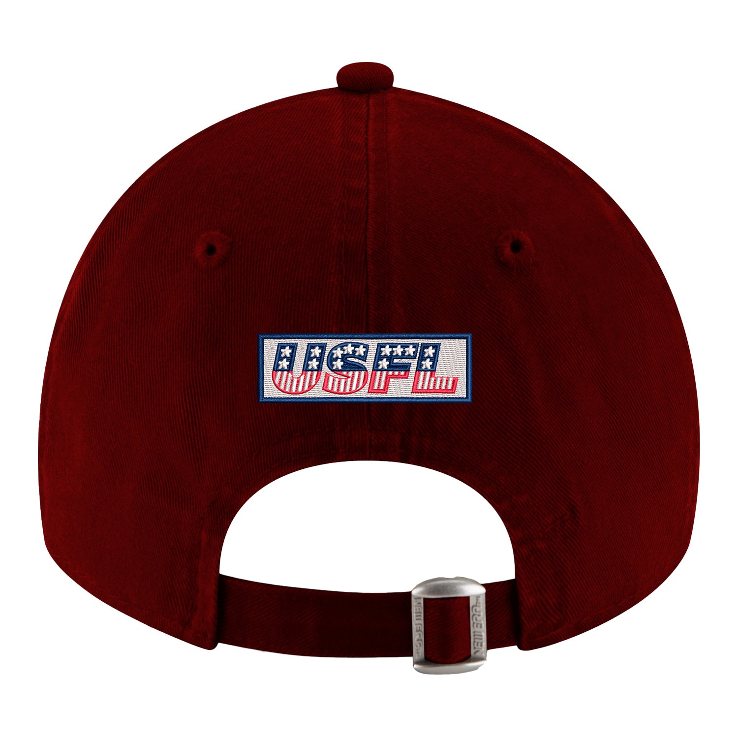 New Era 9TWENTY Michigan Panthers Adjustable Hat In Red - Back View